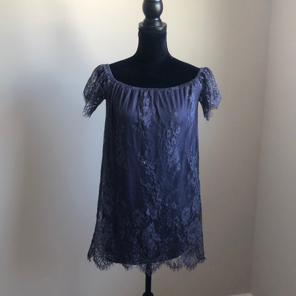 American Eagle Lace Off-the-Shoulder Shift Dress xs B12 - Picture 1 of 6